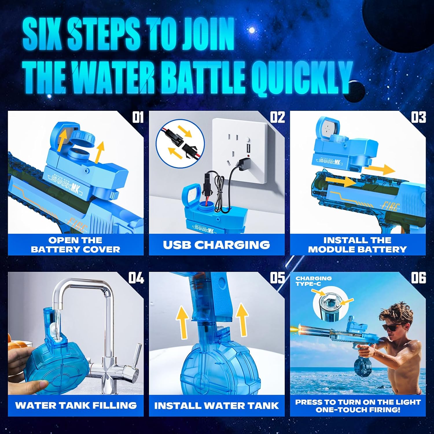 Electric Automatic Water Blaster Gun